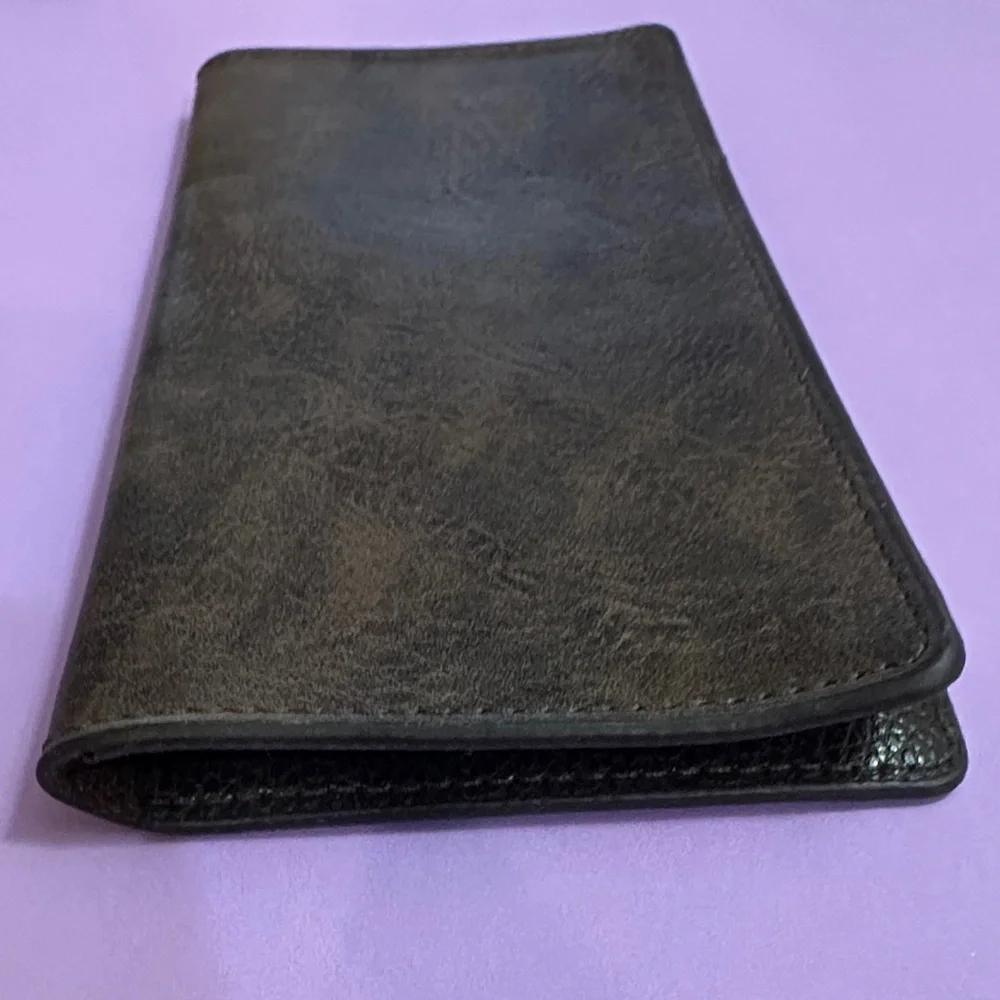 Jeep Black/Brown Leather Card Holder